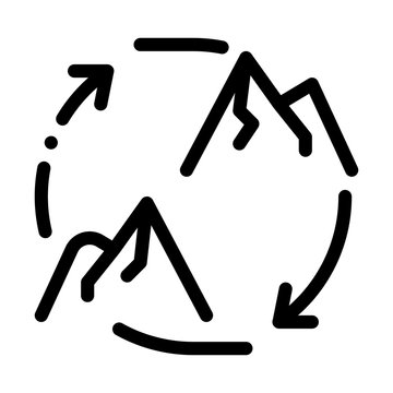 running between hills of al-safa and al marva icon vector. running between hills of al-safa and al marva sign. isolated contour symbol illustration