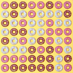 Donuts pattern seamless  | color mix
