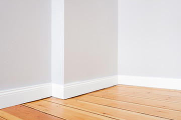 wooden floor and painted walls - renovation concept background
