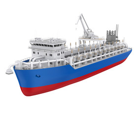 Fototapeta premium Freight Ship Isolated