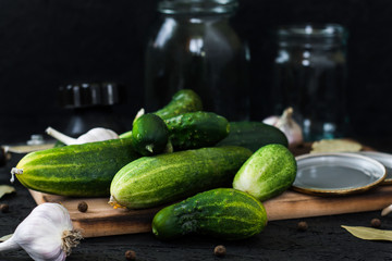 Lightly salted cucumbers. Salted cucumbers. Preservation.