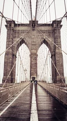 Abwaschbare Fototapete Brooklyn-Brücke New York © Monica