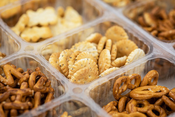 Mixed Snacks (close up shot; selective focus)