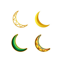 Collection of golden moon for ornament and element design