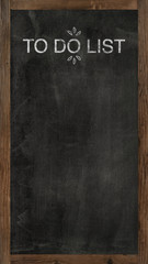 to do list chalkboard with wooden frame