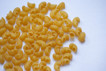 pasta on white background