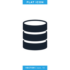 Database Icon Vector Logo Design Template
