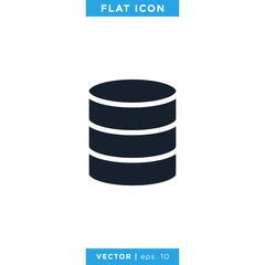 Database Icon Vector Logo Design Template