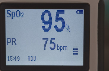 close up of a pulse oximeter