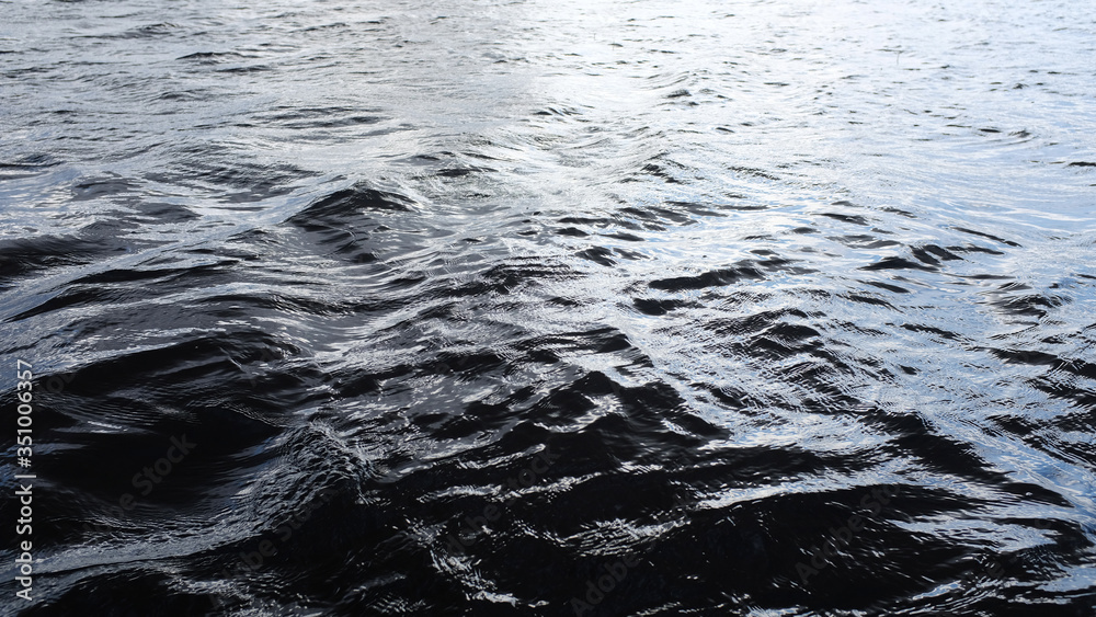 Canvas Prints water with ripples. evening lighting