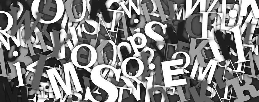 sfondo, lettere, caotiche, disordinate, scrivere	
