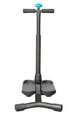 Stepper trainer simulating walking up a hill or stairs isolated on a white background. The concept of fitness and physical therapy and rehabilitation