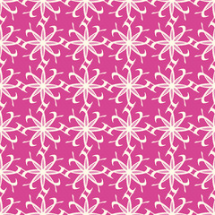 Flower lattice vector repeat pattern. Abstract floral seamless illustration background.