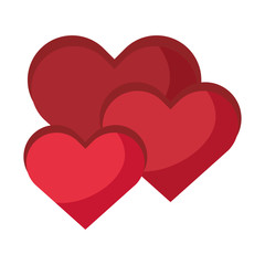 hearts love romantic isolated icon