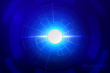 Abstract technology background with various technological elements. The concept of innovative high-tech communications. Digital technology and engineering.