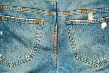Denim trousers. Blue Jeans
