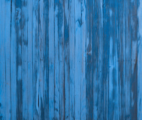 Fototapeta na wymiar weathered old blue plank wooden wood background