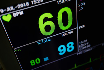 Vital signs data screen