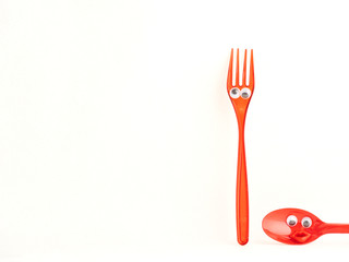 disposable spoons and forks with eyes