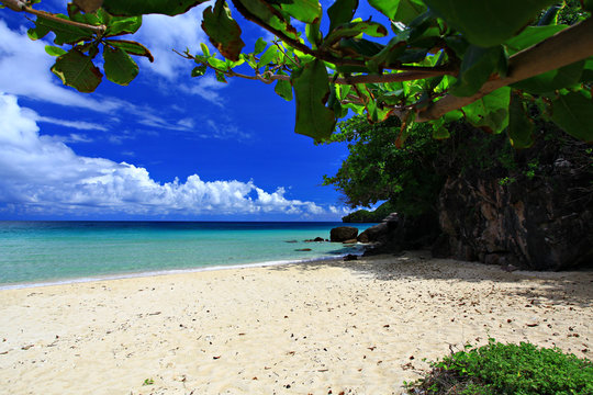 Scenic of Ao Thung Sang, Thung sang Bay (Thung Zang Beach) Pathiu, Chumphon Province, South Thailand