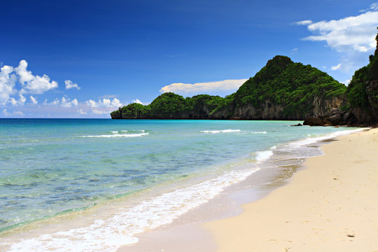 Scenic of Ao Thung Sang, Thung sang Bay (Thung Zang Beach) Pathiu, Chumphon Province, South Thailand