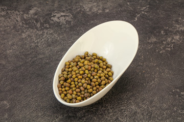 Vegetarian cuisine - dry green lentil