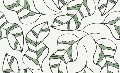 Seamless floral pattern with plants. Vector