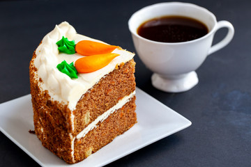 Delicious Carrot Cake with Coffee