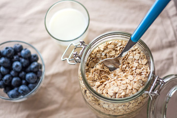 healthy breakfast from the top