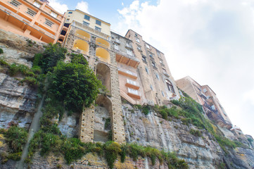 Tropea coast view - old buildings, Italy traveling