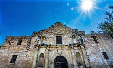 Sun Rays Alamo Mission Independence Battle Site San Antonio Texas