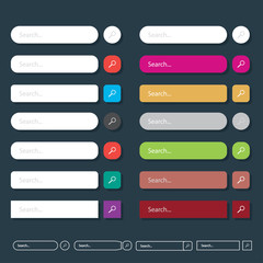 Search bar vector design, set of search boxes ui template. Vector internet search template, Search bar for user interface, design and website design web user interface and experiance. 