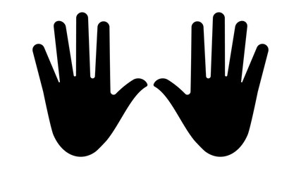 Obraz premium Black hand. Silhouette. Vector illustration template.