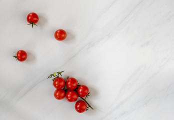 cherry tomatoes on white background