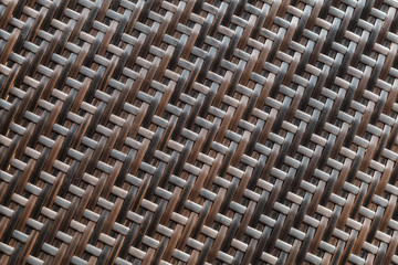 Brown wicker pattern, plastic furniture surface