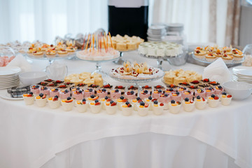 Wedding reception party candy bar
