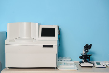 Close up laboratory equipment