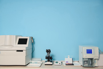 Close up laboratory equipment