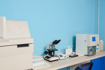 Close up laboratory equipment