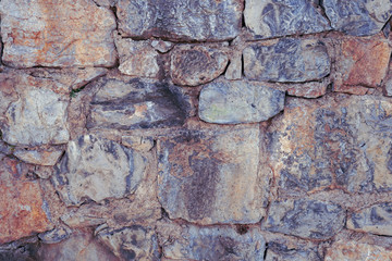 muro de piedra antigua con rocas grandes