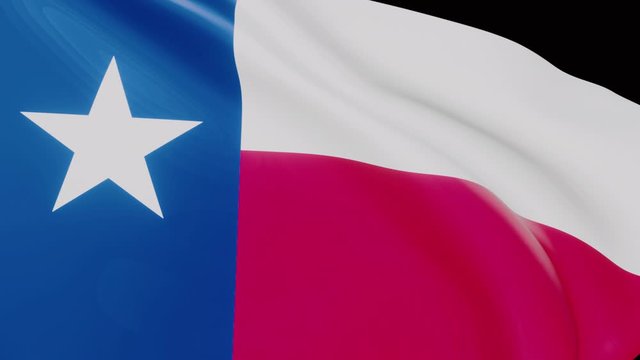 Le drapeau de l&rsquo;&Eacute;tat du Texas en mouvement