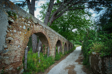 old stone bridge in the park