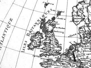 アンティークの世界地図　イギリス