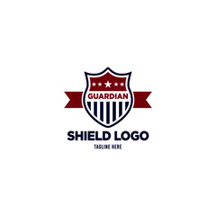 patriot shield logo. American shield logo template. Creative Shield Logo and Icon Template.