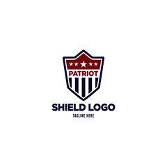 patriot shield logo. American shield logo template. Creative Shield Logo and Icon Template.