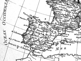 アンティークの世界地図　スペイン
