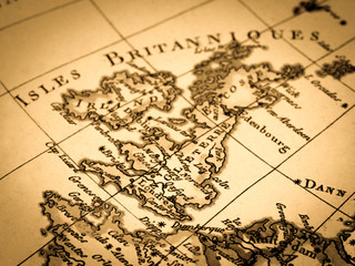 アンティークの世界地図　イギリス