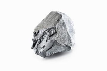 Iron ore isolated on the white background. Iron ore are rocks and minerals from which metallic iron can be extracted economically. - obrazy, fototapety, plakaty