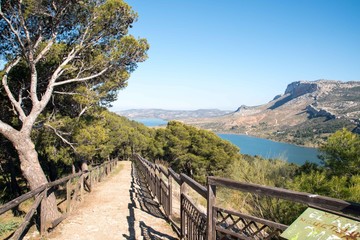 Fototapeta na wymiar A hiking trail in a picturesque setting in Andalusia, Spain