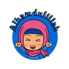 Social Media for several platform in islamic hijabi girl style